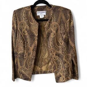 Jessica Howard 90s Vintage Paisley Formal Blazer- size 8 Petite